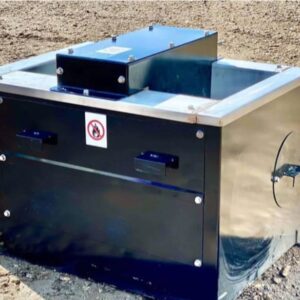 Ample Ag Solutions Northern AC150 Heated Livestock Waterer, 150 Head, 13 gal, 500 W, Black/Stainless Steel