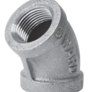 Approved Vendor 2668 Black Iron 45 deg Elbow, 2 in, FIP