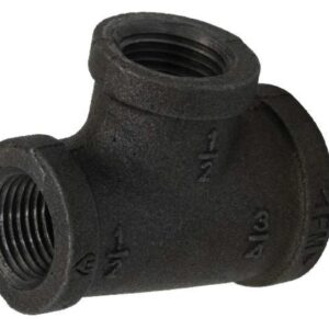 CB Supplies 451001242 Tee, 2 in x 1-1/2 in x 3/4 in, Malleable Black