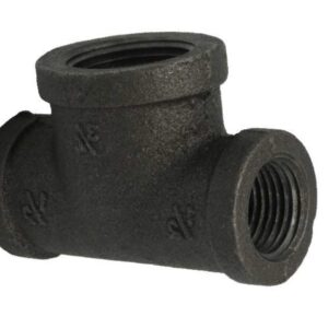 CB Supplies 451001076 Tee, 1/2 in x 1/2 in x 3/4 in, Malleable Black