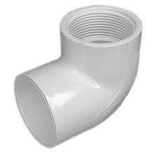 Lasco® 407-015 90 deg Elbow, 1-1/2 in, Slip x FPT, SCH 40/STD, PVC, White