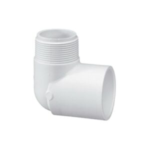 Lasco® 410-015 90 deg Street Elbow, 1-1/2 in, Slip x MNPT, SCH 40/STD, PVC, White