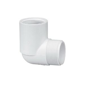 Lasco® 412-015 90 deg Street Elbow, 1-1/2 in, MPT x FPT, SCH 40/STD, PVC, White
