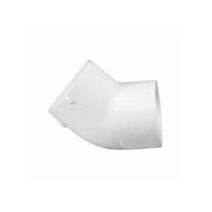 Lasco® 417-060 45 deg Elbow, 6 in, Slip, SCH 40/STD, PVC, White