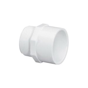 Lasco® 436-005 Male Adapter, 1/2 in, Slip x MNPT, SCH 40/STD, PVC, White