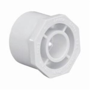 Lasco® 437-337 Reducing Bushing, 3 x 1-1/2 in, Spigot x Slip, SCH 40/STD, PVC, White