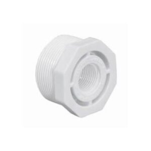 Lasco® 439-098 Threaded Reducing Bushing, 3/4 x 1/4 in, MPT x FPT, SCH 40/STD, PVC, White