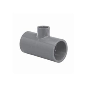 Lasco® 801-249 Socket Reducing Tee, 2 x 1 in, Slip, SCH 80/XH, PVC, Gray