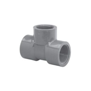 Lasco® 805-007 Threaded Tee, 3/4 in, FPT, SCH 80/XH, PVC, Gray