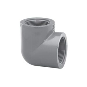 Lasco® 808-015 90 deg Threaded Elbow, 1-1/2 in, FPT, SCH 80/XH, PVC, Gray
