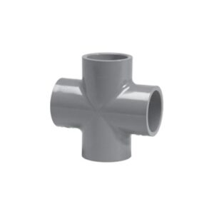Lasco® 820-020 Socket Cross, 2 in, Slip, SCH 80/XH, PVC, Gray
