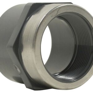 IPEX® 036976 Female Adapter, 2 in, SOC x FPT, SCH 80, PVC, Stainless Steel Reinforced