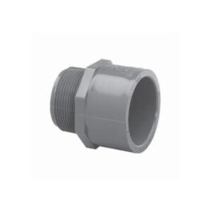 Lasco® 836-012 Male Adapter, 1-1/4 in, Slip x MNPT, SCH 80/XH, PVC, Gray