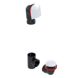 +osb 6040QK-W 6040QK ABS Waste and Overflow Kit, Clicker, Offset, White