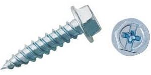Duro Dyne® 14160 Self Piercing Screw, 1/2 in, 8 in OAL, Hex Head, Steel, Zinc Plated, Silver
