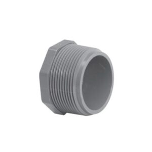 Lasco® 850-015 Plug, 1-1/2 in, MNPT, SCH 80/XH, PVC, Gray