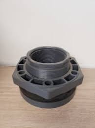 Hytek P7025812DTN Bulkhead Fitting, 2 in, Threaded, PVC