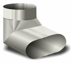 Tradesman EBO/0536 EBO Oval to Round End Boot, 5 x 3 x 6 in, 30 ga