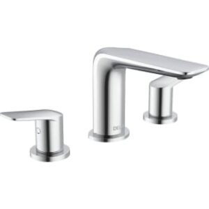 Delta® 3571LF-LPU Widespread Faucet, 1.2 gpm, 4 to 14 in Center, Chrome, 2 Handles