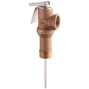 Watts® 0066133 L100XL-3 Long Shank Temperature & Pressure Relief Valve, 3/4 in, MNPT x FNPT, 150 psi, Bronze Body