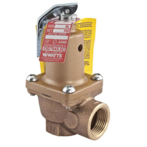 Watts® F274431 Series 174A Boiler Pressure-Relief Valve, 3/4 in, Female Threaded NPT, 30 to 150 psi, Bronze Body