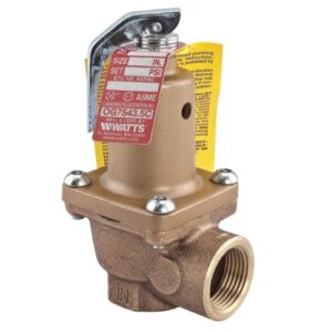 Watts F275584 174A Pressure-Relief Valve, 1-1/4 in, FNPT x FNPT Drain Port, 30 psi, Bronze Body