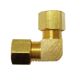 Fairview 65-6 90 deg Compression Union Elbow, 3/8 in, Tube, Brass