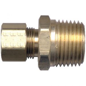 Fairview 68-6B Compression Pipe Connector, 3/8 x 1/4 in, Tube x MNPT, Brass