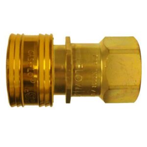 GasFlo QD-GMC6-6F Quick Disconnect Gas Coupler, 3/8 in, FNPT, 85000 BTU/hr Flow Rate, Brass