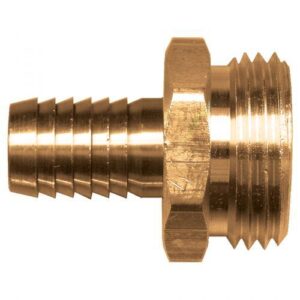 Fairview 193-8 Hose Barb Connector, 1/2 x 3/4 in, Barbed x MHT, Brass