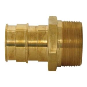 Uponor LF4522525 ProPEX® Adapter, 2-1/2 in, F1960 Cold-Expansion PEX x MNPT, Lead-Free Brass