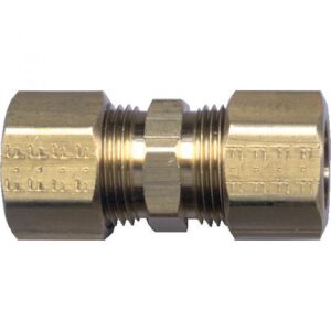 Fairview 62-4 Compression Union Coupling, 1/4 in, Tube, Brass
