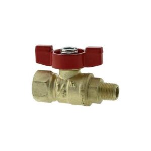 Boshart Industries 0828-02M02FNL Mini Ball Valve, 1/4 in, 600 psi, MPT x FPT, Forged Brass Body, Full Port