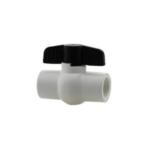 Boshart Industries 0929S-15 PVC Ball Valve, 1-1/2 in, 150 psi, Slip, White