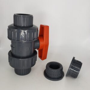 Hytek 31913008 Ball Valve, 3/4 in, Socket x Thread, PVC Body, True Union Port, EPDM