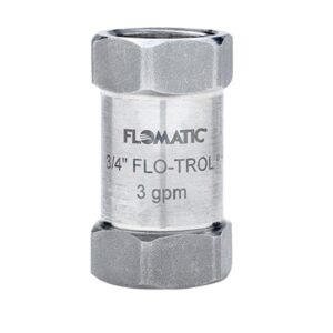 Flomatic® CDC1.0 CDC Flow Control Valves, 3/4 in, FPT, 1 gpm, Stainless Steel Body