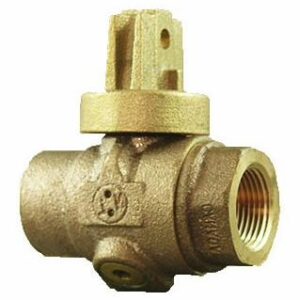 CAMBRIDGE BRASS™ 203NL-F4F4 Curb-Stop Ball Valve, 1 in, FIP x FIP, Full-Port, Lead-Free Brass, EDPM/Buna-N