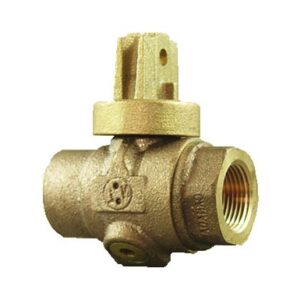 CAMBRIDGE BRASS™ 203NL-F5F5 Curb-Stop Ball Valve, 1-1/4 in, FIP x FIP, Full-Port, Lead-Free Brass, EDPM/Buna-N