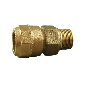CAMBRIDGE BRASS™ 117NL-H3M3 Adapter, 3/4 x 3/4 in, CB Compression x MIP Compression, Brass, Lead-Free
