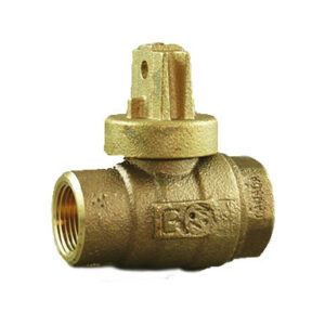 CAMBRIDGE BRASS™ 202NL-F6F6 Curb-Stop Ball Valve, 1-1/2 in, FIP x FIP, Full-Port, Lead-Free Brass, EDPM/Buna-N