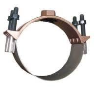 CAMBRIDGE BRASS™ 800-0238-F4 Service Saddle, 2 in IPS, C-900, 1 in FIP Tap, Brass, Wide Stainless Steel Strap