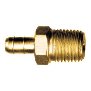 Fairview 968-4B Pipe Connector, 1/4 in, Barbed x MNPT, Brass