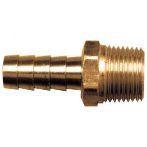 Fairview 125-8B Pipe Coupler, 1/2 x 1/4 in, Barbed x MNPT, Brass