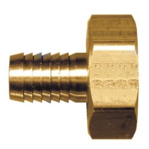 Fairview 195-10 5/8 in Hose Barb Swivel Connector, 3/4 in FHT, Barbed x FHT, Brass