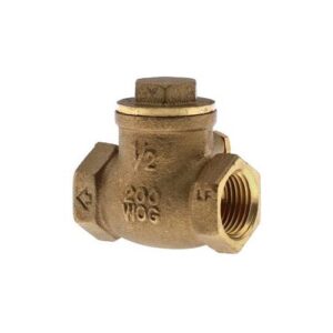 Boshart Industries 08060511NL Swing-Check Valve, 1 in, FPT, Brass Body