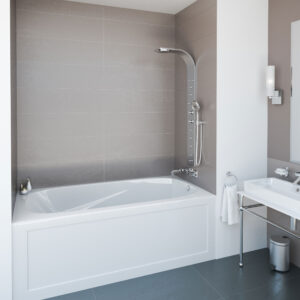 Mirolin PA6030L1 Phoenix Acrylic-Skirted Bathtub, Rectangular, 60 in L x 30 in W, Left Drain, White