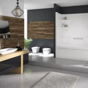 Mirolin BA5L1 Belaire Acrylic Tub Shower, Rectangular, 60 in L x 32-1/2 in W, Left Drain, White