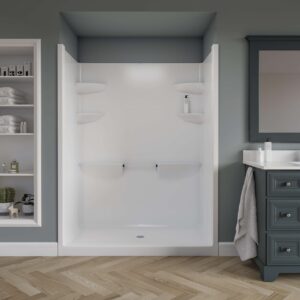 Mirolin MEL5C1 Melrose Acrylic Shower Stall, 60 in L x 36 in W x 80 in H, Acrylic, White