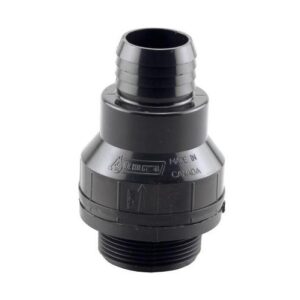 Boshart Industries BSC-125-B BSC Series Sump Pump Check Valve, 4.3 to 25 psi, 140 deg F, 1-1/4 in MPT Inlet 1-1/4 in Barb, 1-1/2 in Spigot Outlet