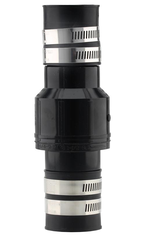 Seal Well Products® BSC-150-SB Sump Check Valve With Flex Boots, 1-1/2 in, FRC, ABS Plastic Body